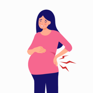 Symbolgrafik Schmerzen während der Schwangerschaft